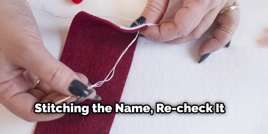 Stitching the Name, Re-check It