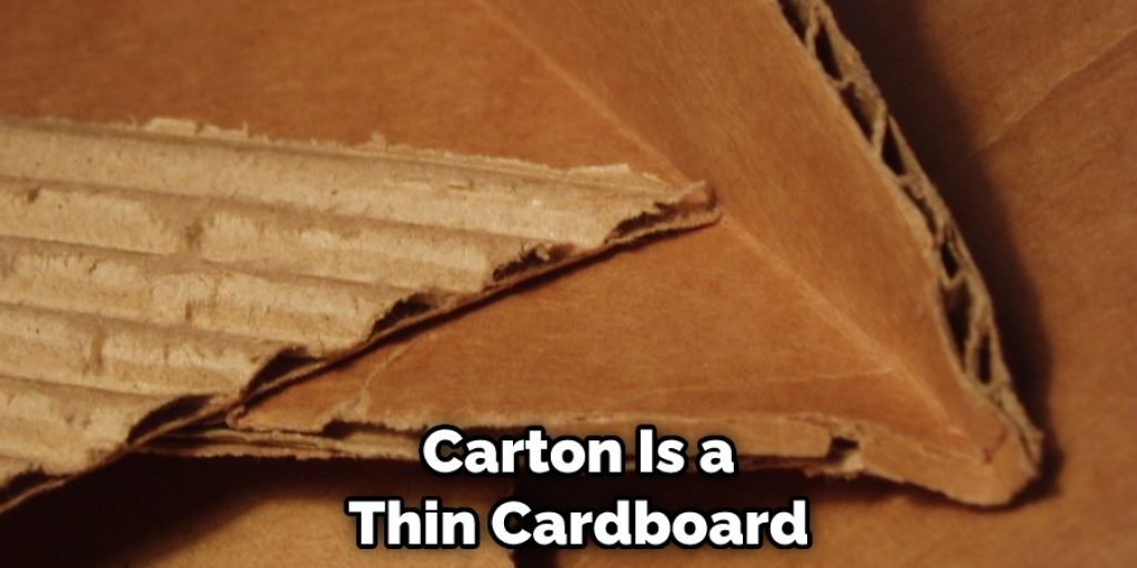 Carton Is a Thin Cardboard