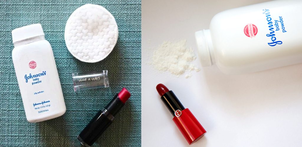 how to make lipstick matte baby powder