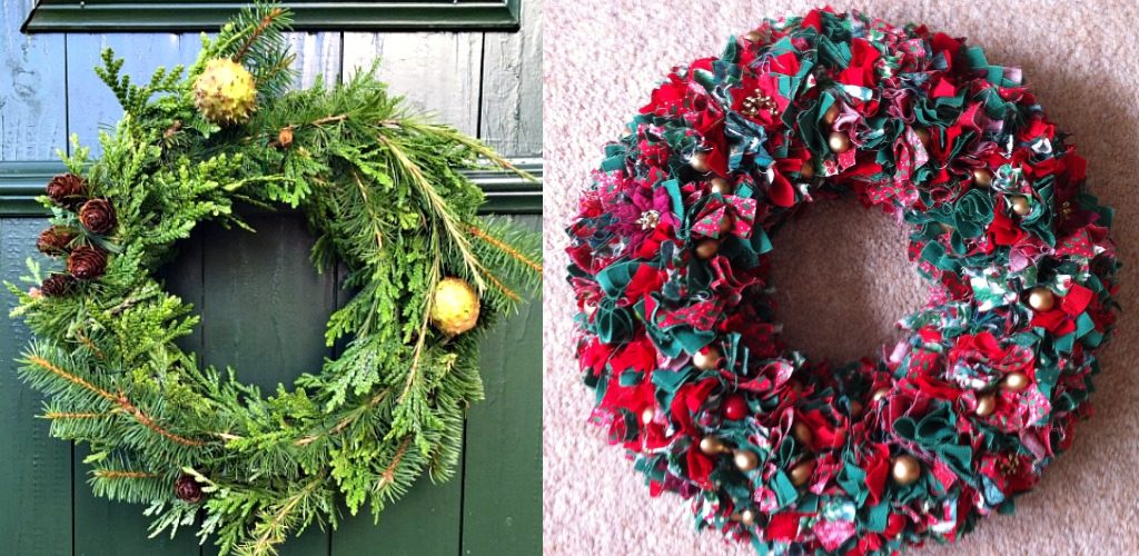 how to make a fabric wreath styrofoam