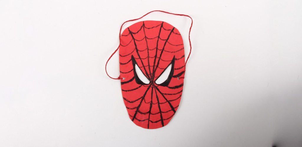 how to make a spiderman mask out of paper