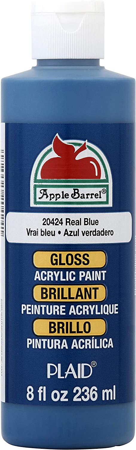 Apple Barrel Gloss Acrylic Paint in Assorted Colors (8 oz), 20424E Gloss Real Blue