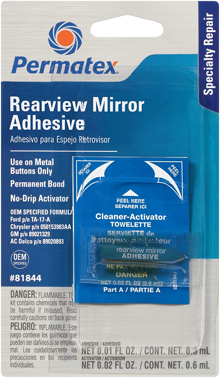  Permatex 81844 Professional Strength Rearview Mirror Adhesive