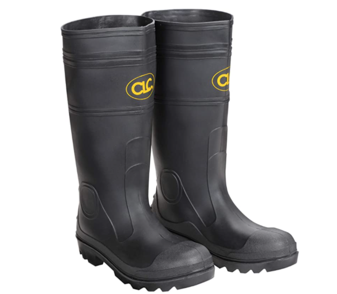 CLC Custom Leathercraft Rain Wear R23008 Over The Sock Black PVC Men's Rain Boot