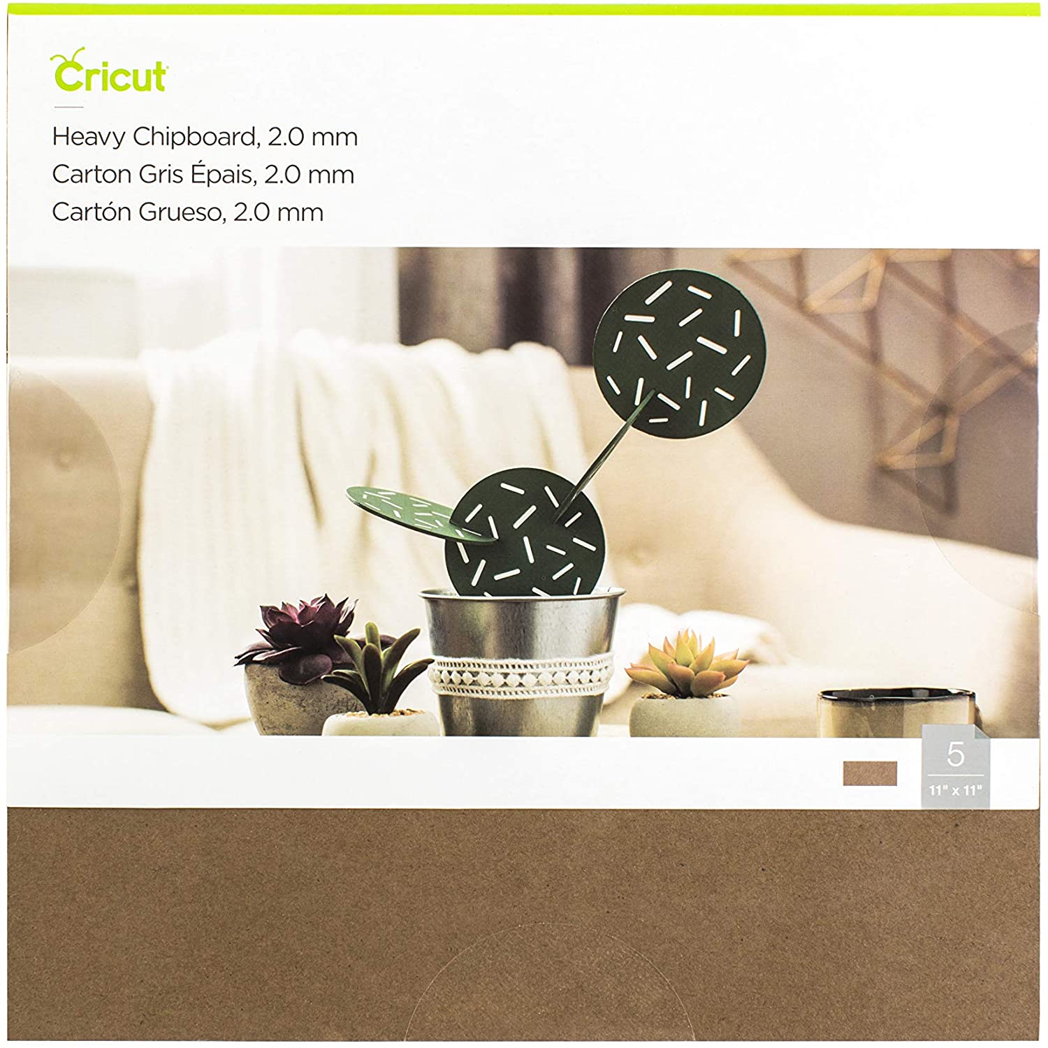 Cricut Heavy Chipboard, Brown, Pack of 5