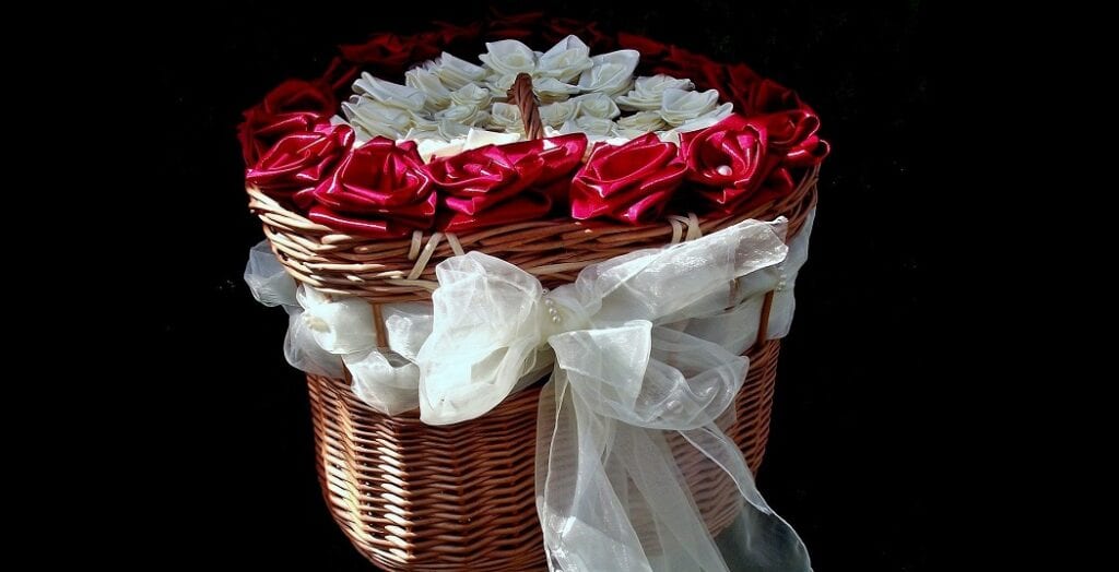 How to Decorate a Basket With Ribbon
