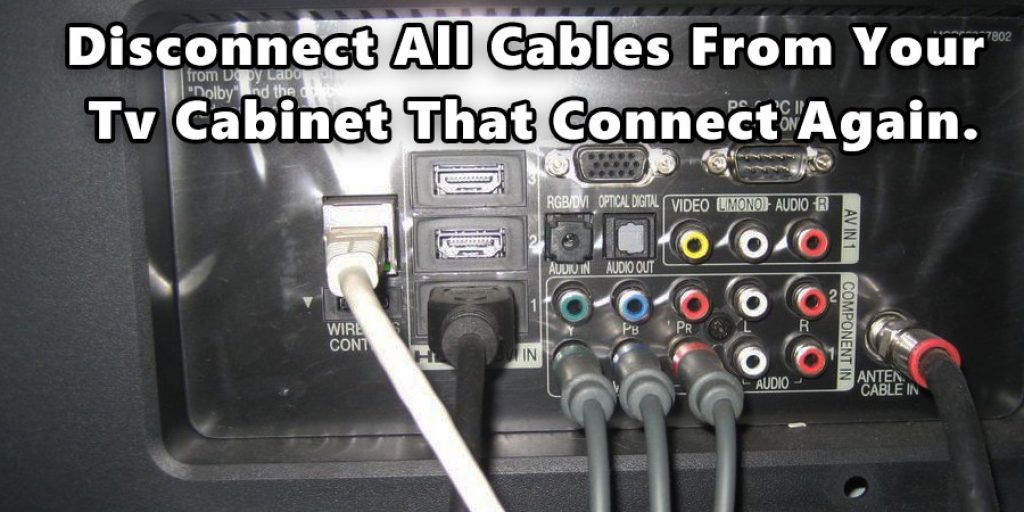 Disconnect all Cables from your TV