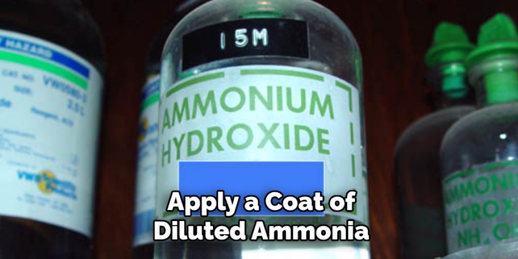 Apply a Coat of Diluted Ammonia