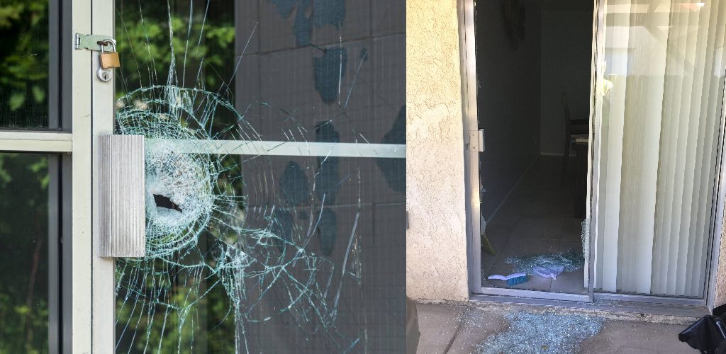 how to fix a shattered glass door