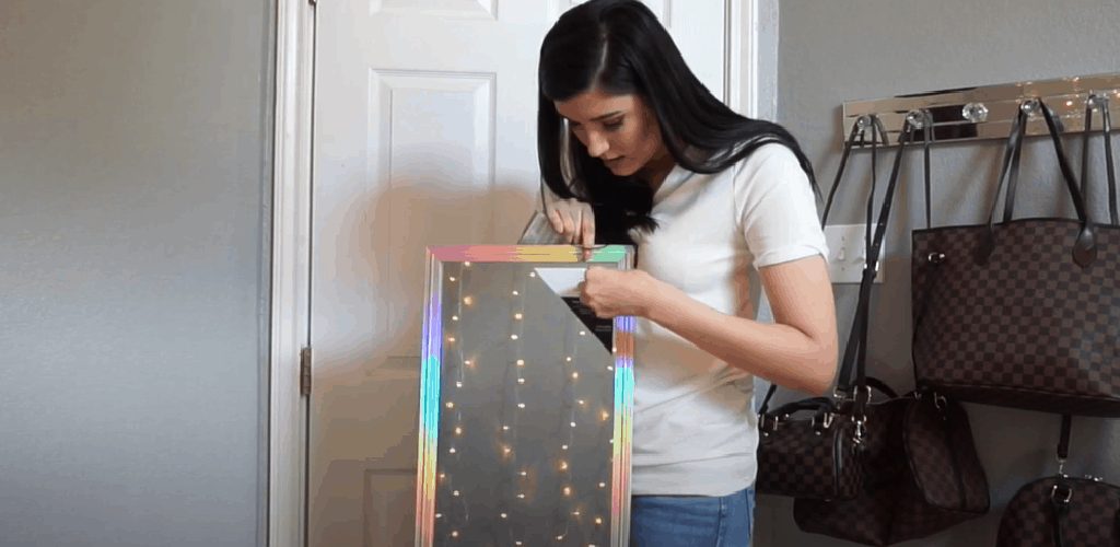 how to hang a mirror on a door without nails