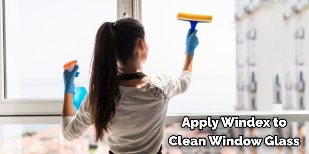 Apply Windex to Clean Window Glass