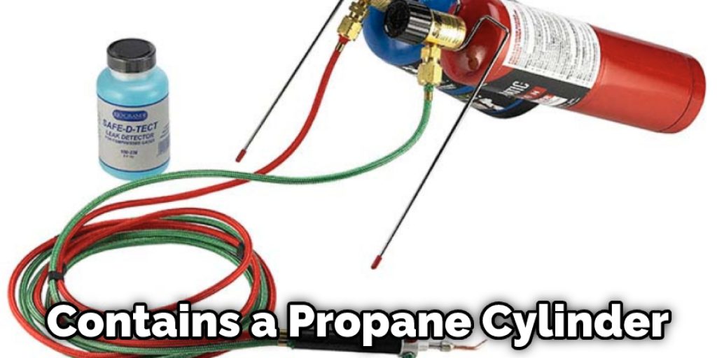 Contains a Propane Cylinder