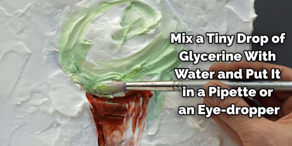 Glycerine or Water Effects to make acrylic paint look wet