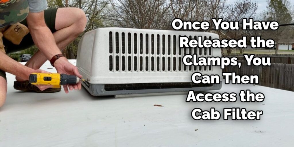 Unscrew The Filter to Install Rv Air Conditioner Gasket