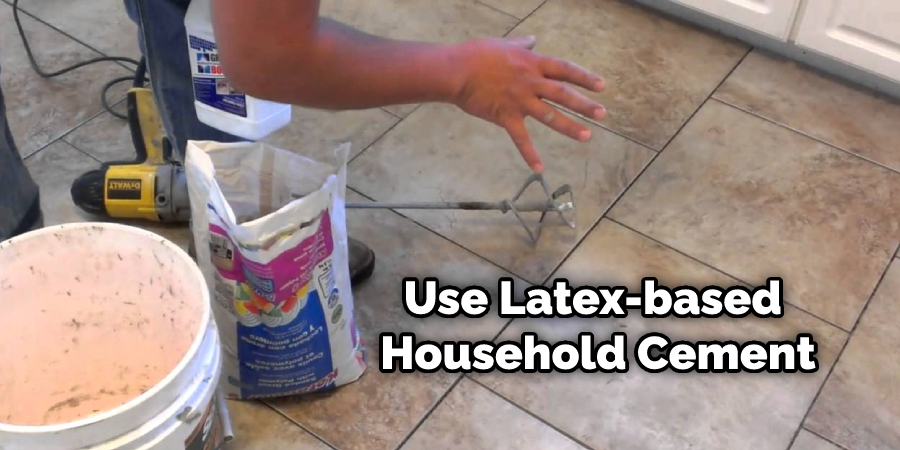 If the tile is slightly loose, use a latex-based household cement to re-adhere it to the floor.