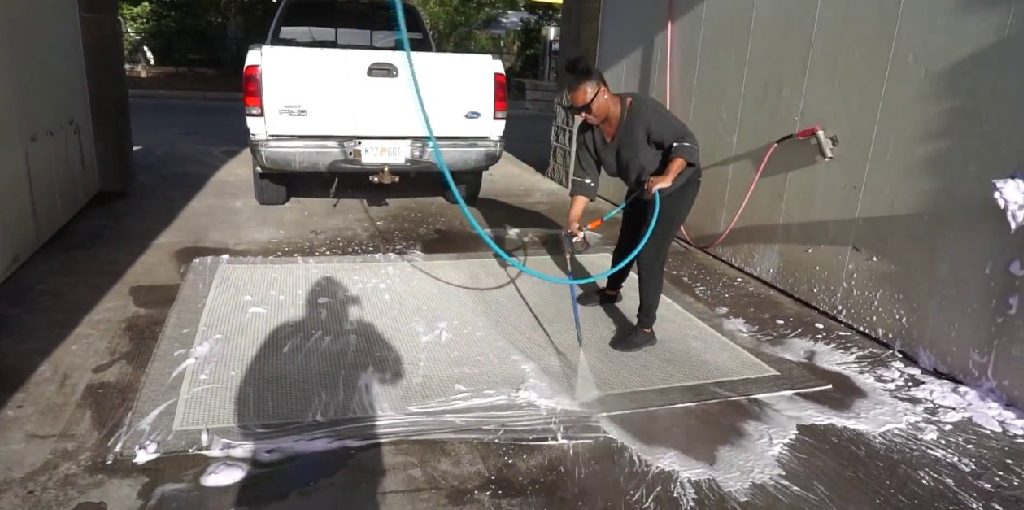 How to Clean an Area Rug at the Carwash