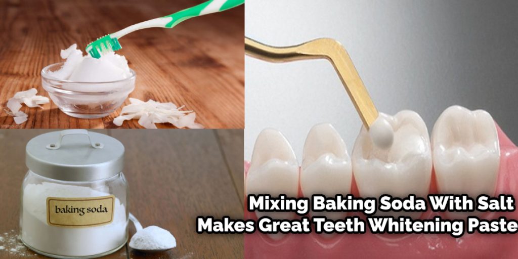 Mixing baking soda with a bit of salt makes great teeth whitening paste. Using this as a brushing agent is one of the best methods to remove stains from fillings
