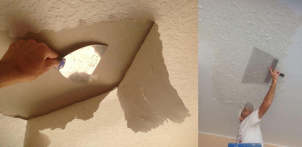 how to fix a bad ceiling texture job