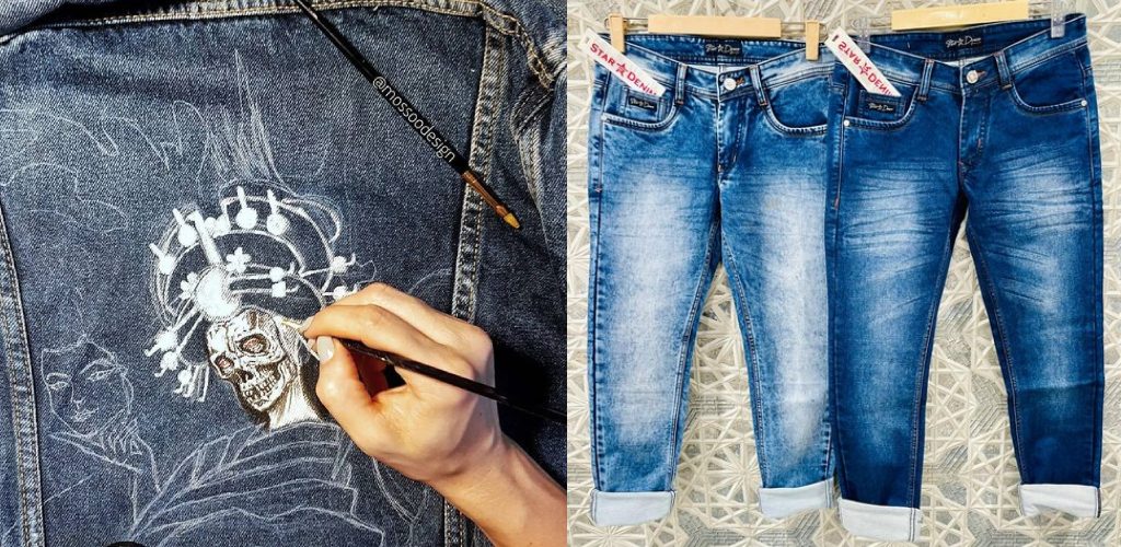 how to draw denim texture