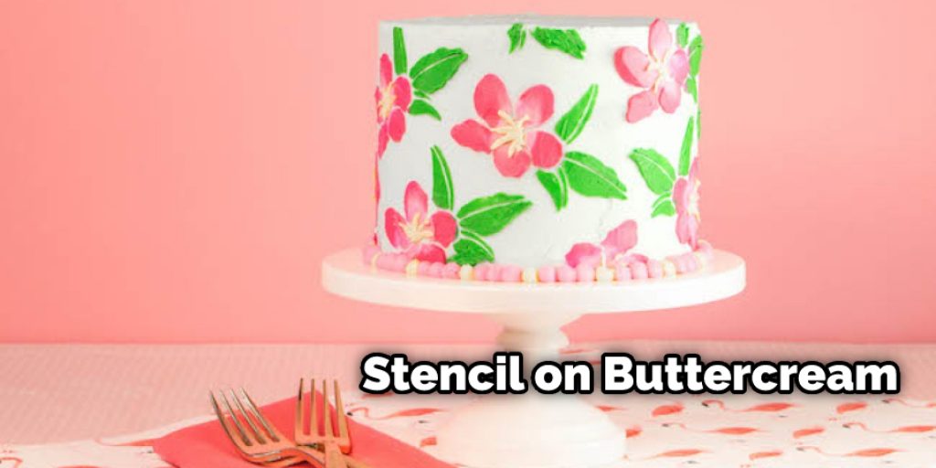 Stencil on Buttercream