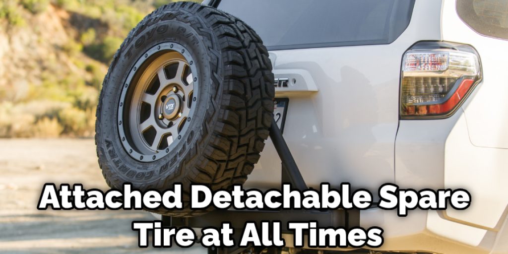 Attached Detachable Spare Tire at All Times