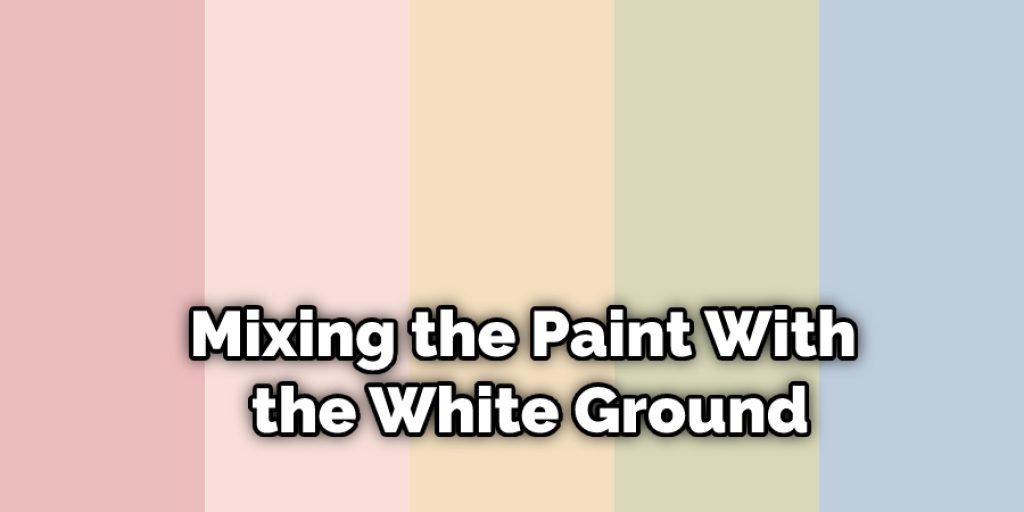 Mixing the Paint With the White Ground