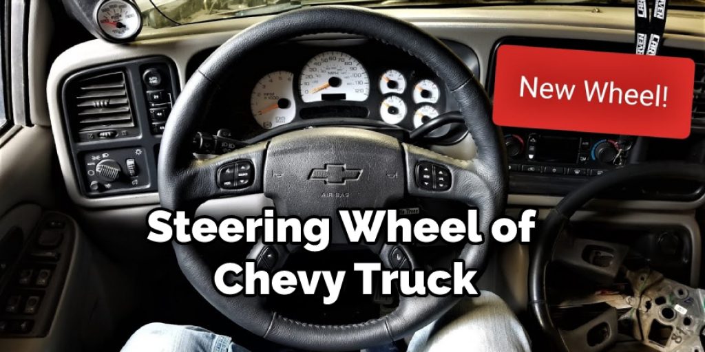 Steering Wheel of Chevy Truck