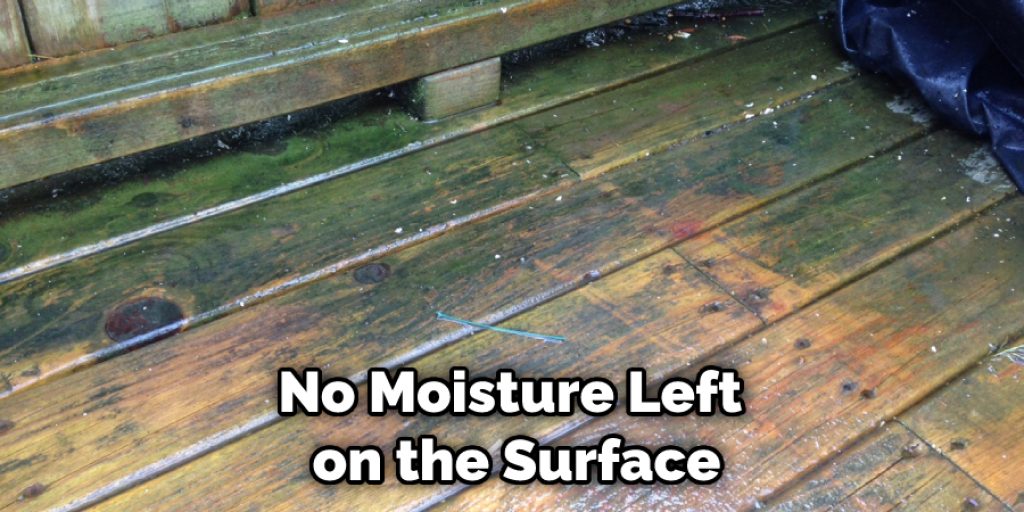 No Moisture Left on the Surface