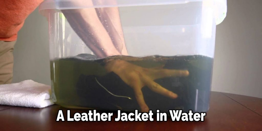 A Leather Jacket in Water