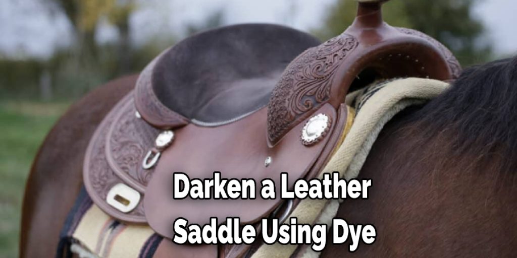 Darken a Leather  Saddle Using Dye