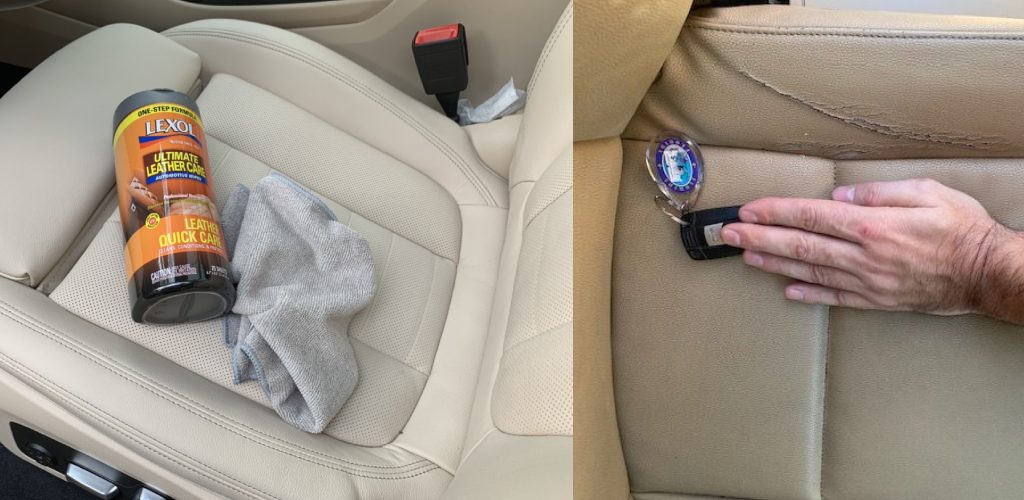 how to clean blue jean stain from leather seats