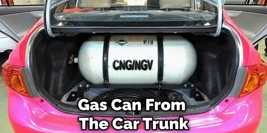 Gas Can From  The Car Trunk