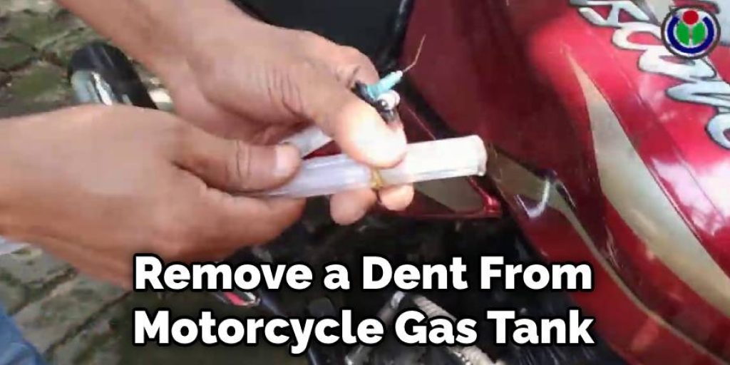 Remove a Dent From  Motorcycle Gas Tank 