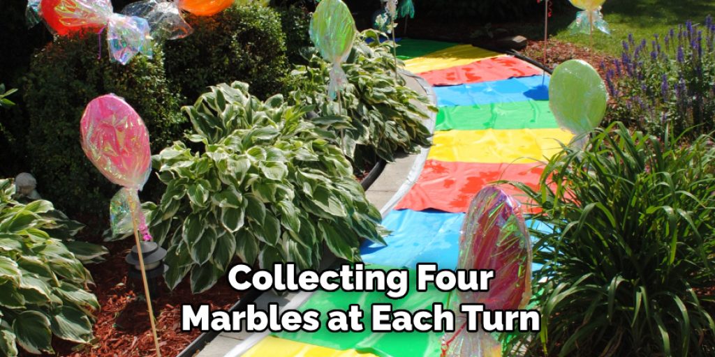 Collecting Four Marbles at Each Turn