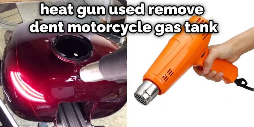 heat gun used remove  dent motorcycle gas tank