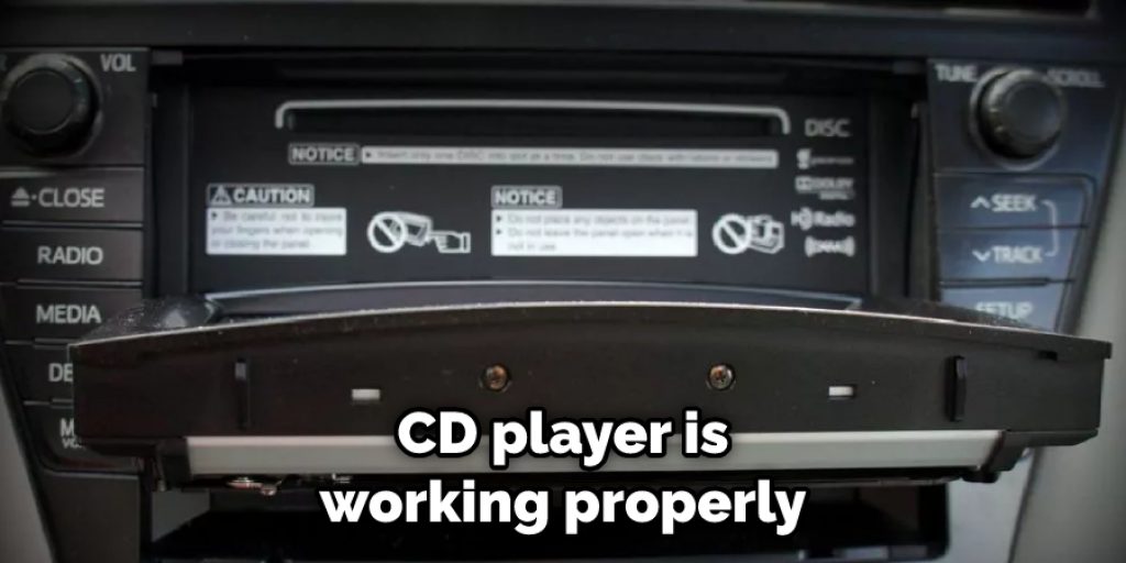 CD player is working properly