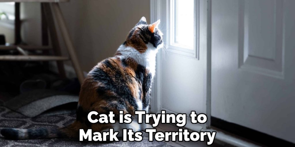 Cat is Trying to Mark Its Territory
