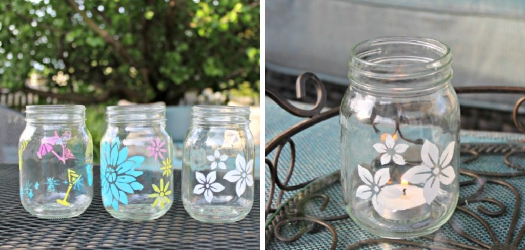 How to Stencil on Glass Jars