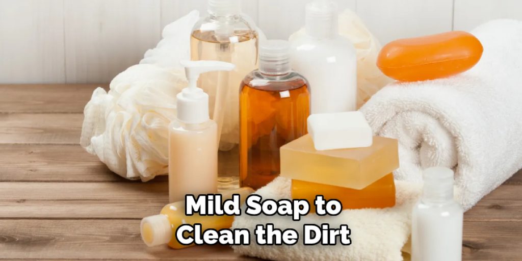 Mild Soap to Clean the Dirt