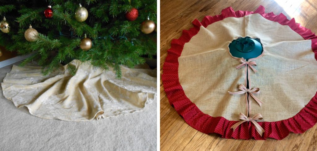 How to Make a Christmas Tree Skirt From a Round Tablecloth