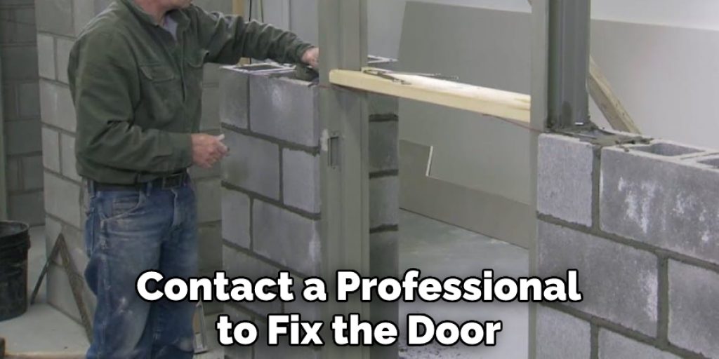 Contact a Professional to Fix the Door