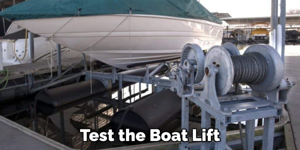 Test the Boat Lift