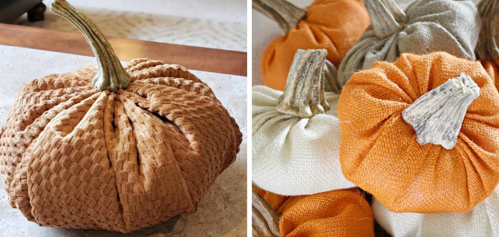 How to Make Fabric Pumpkins with Real Stems