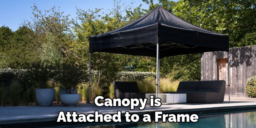 Canopy is Attached to a Frame