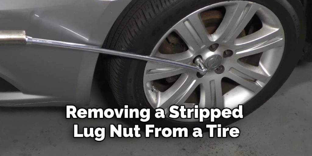 Removing a Stripped  Lug Nut From a Tire