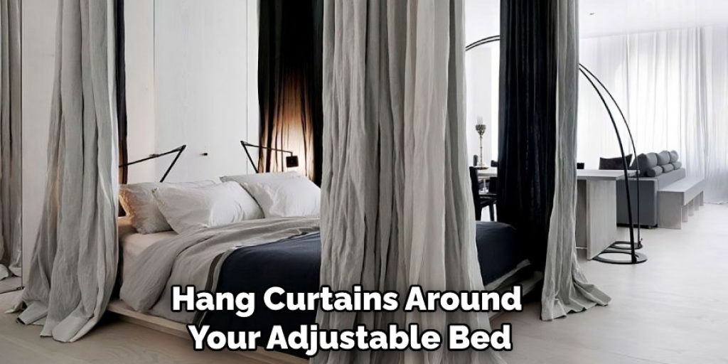 Hang Curtains Around Your Adjustable Bed