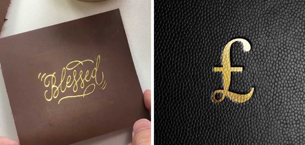 How to Emboss Leather with Gold