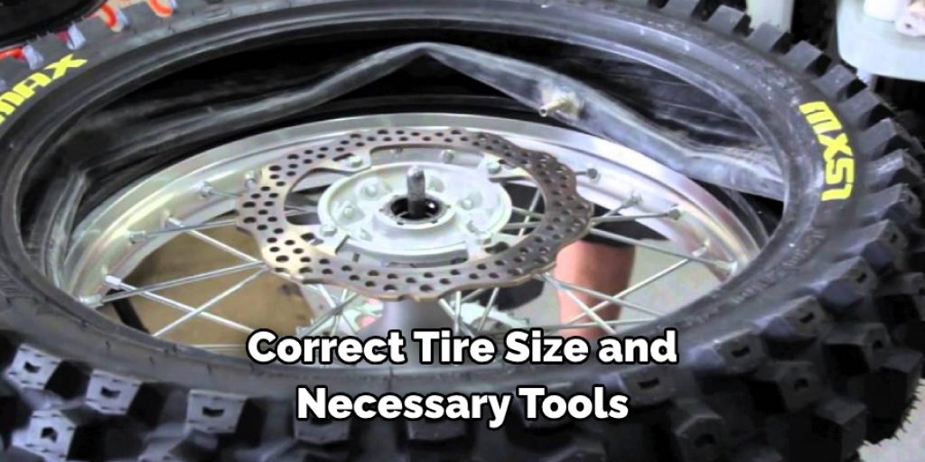 Correct Tire Size and Necessary Tools