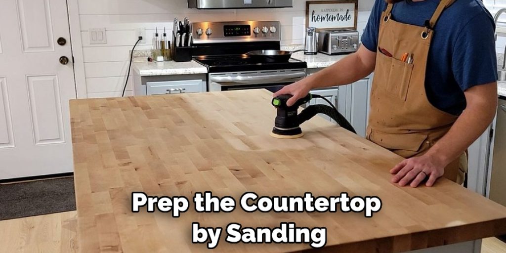 Prep the Countertop by Sanding