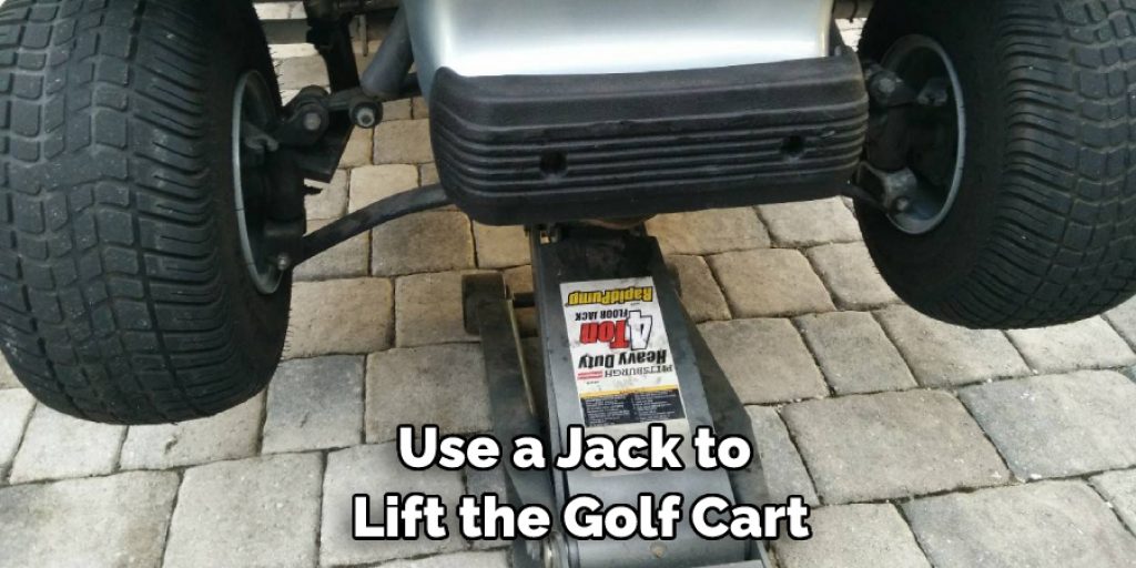 Use a Jack to Lift the Golf Cart